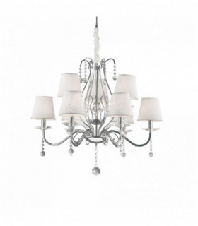 Suspension Chromée en cristal SENIX 9 ampoules