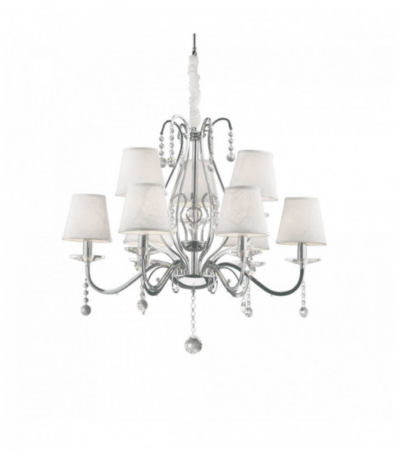 SENIX chrome crystal pendant light 9 bulbs