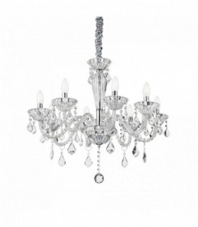 TIEPOLO Transparent pendant light 8 bulbs