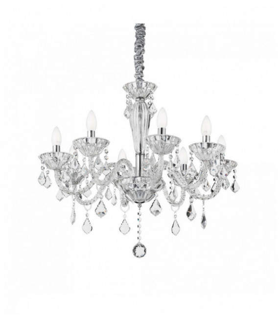 TIEPOLO Transparente Pendelleuchte 8 Lampen
