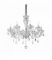 TIEPOLO Transparent pendant light 8 bulbs