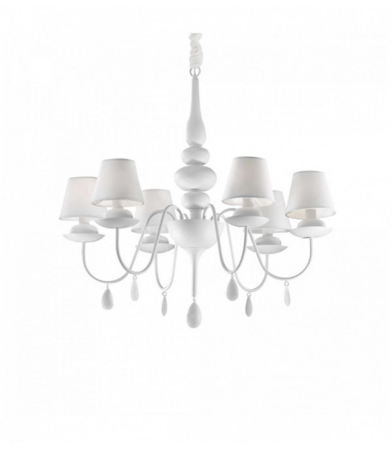Lampadario bianco BIANCO 6 luci