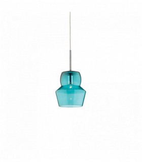 ZENO Azul Suspensión 1 bombilla Diámetro 16 Cm