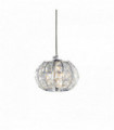 Chrome-plated pendant lamp CALYPSO 1 bulb
