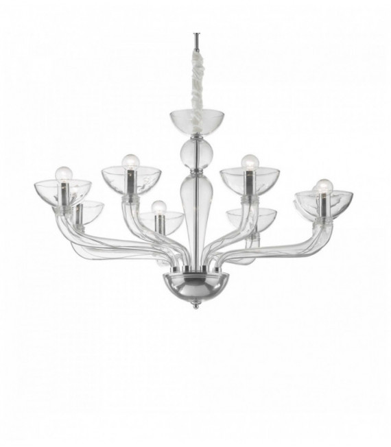 Pendente trasparente CASANOVA 8 lampadine