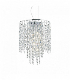 Suspension Chromée en cristal EVASIONE 8 ampoules