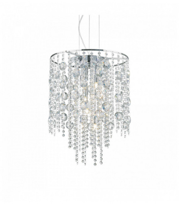 Lámpara colgante de cristal cromado EVASIONE 8 bombillas