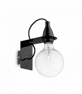 MINIMAL negro aplique 1 bombilla