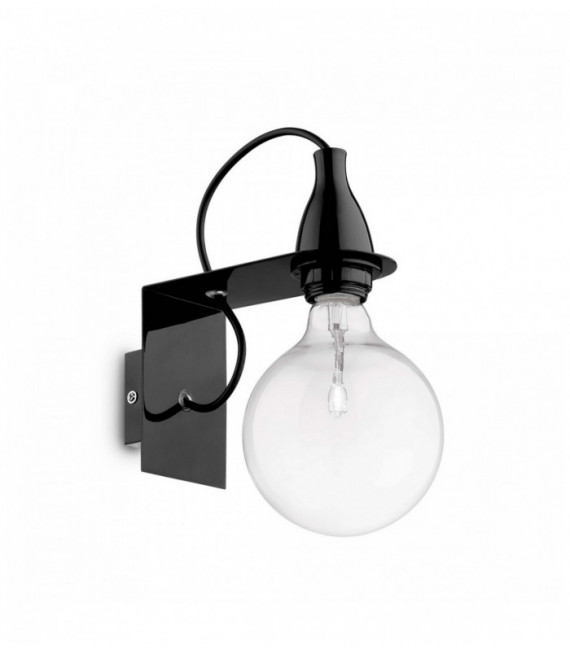 Applique MINIMAL nera 1 lampadina