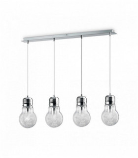 Aluminum pendant light LUCE MAX 4 bulbs