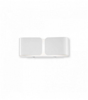 White CLIP 2-light wall light