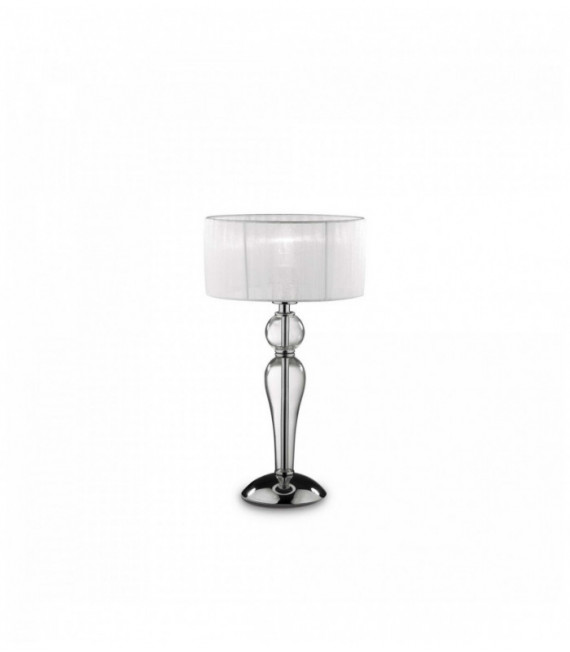DUCHESSA Transparente Tischlampe 1 Metallbirne