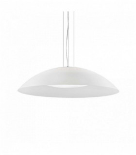 Weiße Pendelleuchte LENA 3 Lampen Durchmesser 64 cm