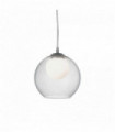 Suspension Transparente NEMO CLEAR 1 ampoule en métal