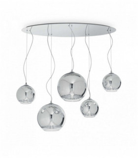 Colgante de cromo DISCOVERY CROMO 5 bombillas