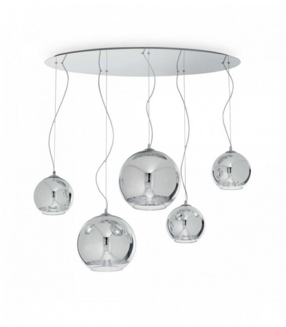 Suspension Chromée DISCOVERY CROMO 5 ampoules
