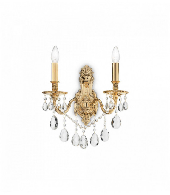 Applique murale Dorée en cristal GIOCONDA 2 ampoules