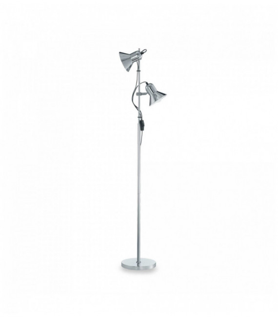 Lampada da terra cromata POLLY 2 lampadine