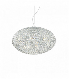 Chrome pendant in ORION crystal 8 bulbs