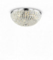 Plafonnier Chrome en cristal CALYPSO 8 ampoules
