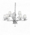 PEGASO white pendant light 12 bulbs