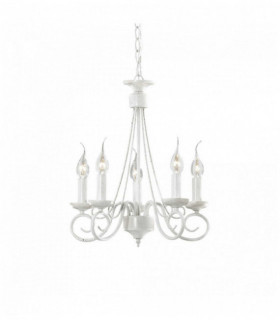 Antique white BRANDY pendant light 5 bulbs