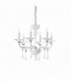 White pendant light MIRAMARE 6 bulbs