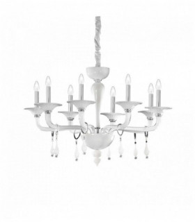Suspension Blanche MIRAMARE 8 ampoules