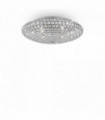 Chrome ceiling lamp KING crystal 9 bulbs