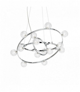 Suspension Chromée ORBITAL 14 ampoules
