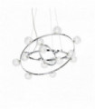 Suspension Chromée ORBITAL 14 ampoules