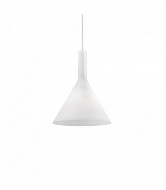 COCKTAIL weiße Pendelleuchte 1 Glühlampe Durchmesser 9 cm