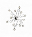 Chrome ceiling lamp PON PON 12 bulbs