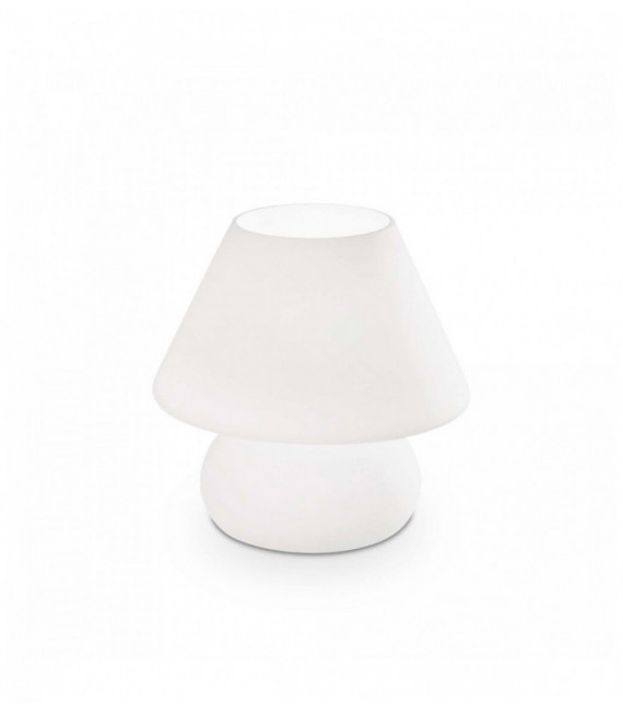 Lampe de table Blanche PRATO 1 ampoule Largeur 60 Cm