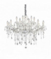 Chrome pendant in FLORIAN crystal 18 bulbs