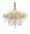 Golden pendant in FLORIAN crystal 18 bulbs