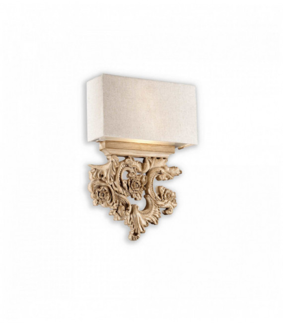 Wood wall light PETER 2 bulbs