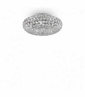 Chrome ceiling lamp KING crystal 5 bulbs