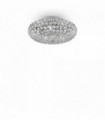 Plafonnier Chrome en cristal KING 5 ampoules