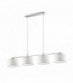 Suspension Blanche HILTON 4 ampoules en métal