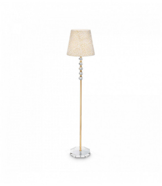 QUEEN Lampada da terra dorata 1 lampadina