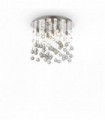 Plafonnier Chrome en cristal MOONLIGHT 8 ampoules