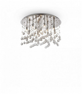 MOONLIGHT chrome crystal ceiling light 12 bulbs