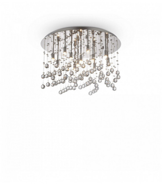 MOONLIGHT chrome crystal ceiling light 12 bulbs
