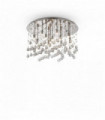 Plafonnier Chrome en cristal MOONLIGHT 12 ampoules