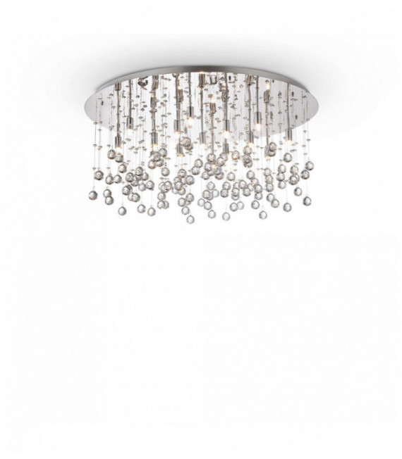 Lámpara de techo cromada MOONLIGHT crystal 15 bombillas