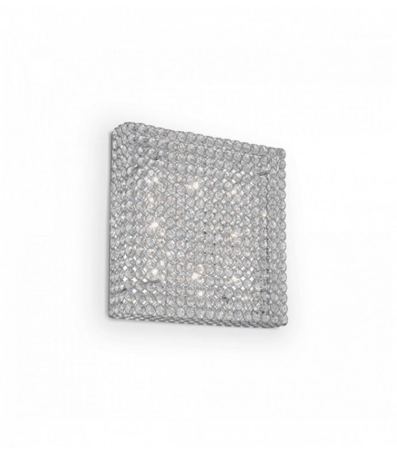 Plafonnier Chrome en cristal ADMIRAL 8 ampoules