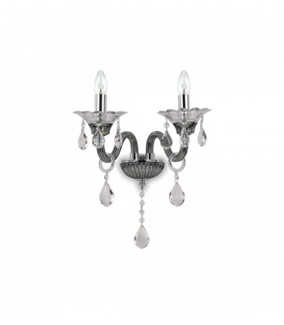 COLOSSAL crystal gray wall light 2 bulbs