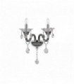 COLOSSAL crystal gray wall light 2 bulbs