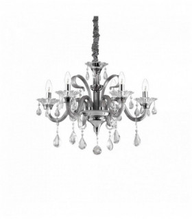 COLOSSAL crystal gray pendant light 6 bulbs